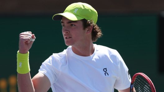 Joao Fonseca s'est imposé en trois sets contre Jacob Fearnley pour décrocher la première victoire de sa carrière au Masters 1000 d'Indian Wells (Getty Images)