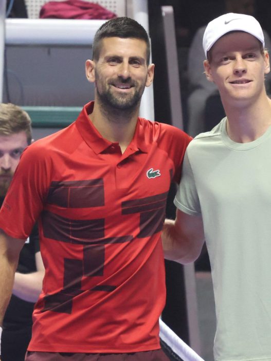 Six Kings Slam, Jannik Sinner, Novak Djokovic, Riyad, 17 octobre 2024 (Felice Calabro)