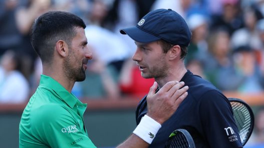 Novak Djokovic s'est incliné dès le deuxième tour contre Botic van de Zandschulp au Masters 1000 d'Indian Wells 2025 (Getty Images)