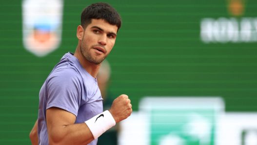 Carlos Alcaraz lors de sa victoire à Monte-Carlo. (Reuters - Manon Cruz)
