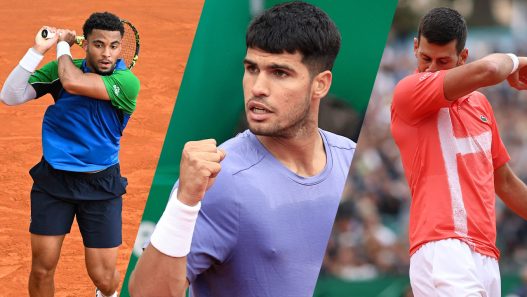 Arthur Fils et Carlos Alcaraz se sont qualifiés pour les huitièmes de finale, Novak Djokovic s'est incliné d'entrée au Rolex Monte-Carlo Masters. (Getty Images).