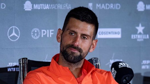 Novak Djokovic en conférence de presse au Masters 1000 de Madrid (Getty Images)