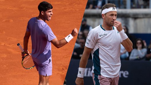Carlos Alcaraz s'est imposé, tandis que Casper Ruud s'est incliné en huitièmes de finale du Masters 1000 de Monte-Carlo. (Getty Images/Univers Tennis)