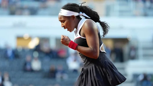 Coco Gauff en démonstration ce lundi face à Emma Raducanu. (Psnewz)