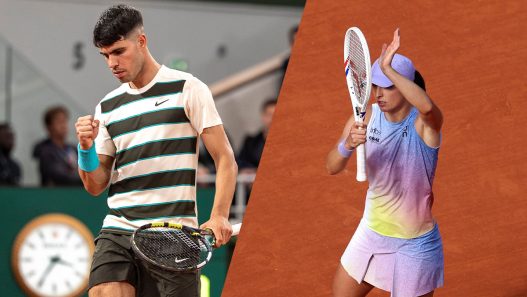Carlos Alcaraz et Iga Swiatek continuent la défense de leur titre. (Getty Images)