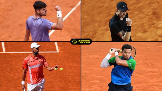 Carlos Alcaraz, Jannik Sinner, Novak Djokovic et Arthur Fils sont des prétendants au titre à Roland-Garros. (Getty Images)