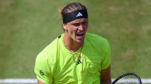 Alexander Zverev a pris le meilleur de Marcos Giron au premier tour de Halle. (Getty Images)