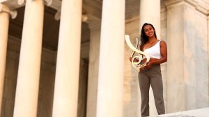 Leylah Fernandez remet son titre en jeu à Washington. (Getty Images)