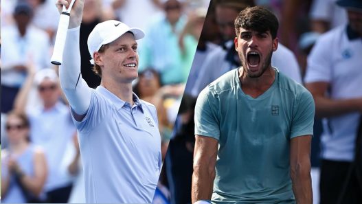 Jannik Sinner et Carlos Alcaraz seront les têtes de série 1 et 2 à l'US Open. (Getty Images)