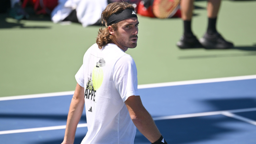 Le Grec Stefanos Tsitsipas se qualifie pour le deuxième tour de l'US Open (Photo by Anthony Behar/SipaUSA) Credit: Sipa US/Alamy Live News