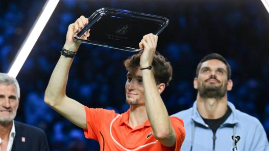 Finaliste à Bercy en 2024, Ugo Humbert est incertain pour l'édition 2025 du tournoi parisien. (Anthony Dibon/Icon Sport via Getty Images)