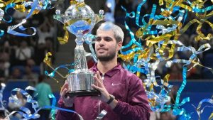 Carlos Alcaraz a remporté le tournoi ATP 500 de Tokyo en 2025. (Koji Watanabe/Getty Images)