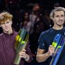 Jannik Sinner et Alexander Zverev en finale du tournoi ATP 500 de Vienne la semaine dernière (Christian Bruna/Getty Images)
