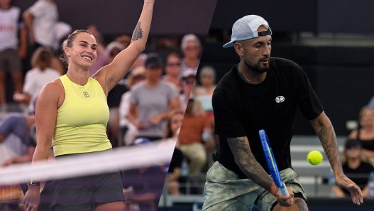 Aryna Sabalenka et Nick Kyrgios étaient sur les courts de Brisbane ce mardi 6 janvier (Brisbane International)