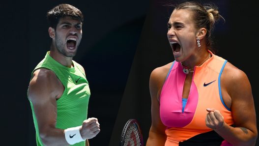 Carlos Alcaraz et Aryna Sabalenka tiennent leur rang à l'Open d'Australie. (Getty Images)