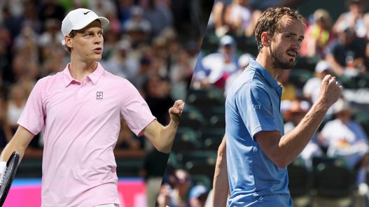 Jannik Sinner et Daniil Medvedev s'affronteront pour le titre au Masters 1000 d'Indian Wells 2026 (Getty Images).