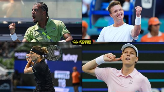 Arthur Fils, Jiri Lehecka, Alexander Zverev et Jannik Sinner s'affronteront en demi-finales du Masters 1000 de Miami 2026 (Getty Images).