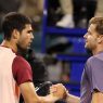 En 2025, David Goffin décrochait la plus grande victoire de sa carrière en battant Carlos Alcaraz à Miami (Getty Images)