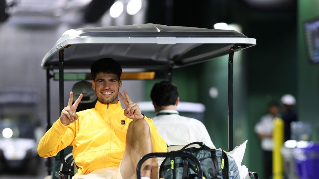 Carlos Alcaraz s'est imposé pour son entrée au Masters 1000 de Miami. (Clive Brunskill/Getty Images)