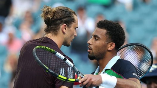 Alexander Zverev et Arthur Fils à Miami en 2025. (Al Bello/Getty Images)