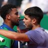 Arthur Fils et Carlos Alcaraz à Monte-Carlo en 2025. (Clive Brunskill/Getty Images)