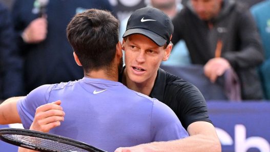 Jannik Sinner et Carlos Alcaraz à Rome en 2025. (Tullio Puglia/Getty Images)