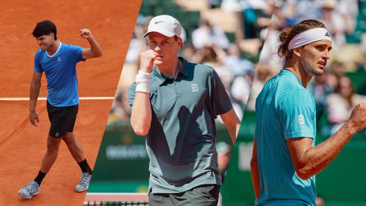 Carlos Alcaraz, Jannik Sinner et Alexander Zverev seront au rendez-vous des quarts de finale au Masters 1000 de Monte-Carlo 2026 (Getty Images)