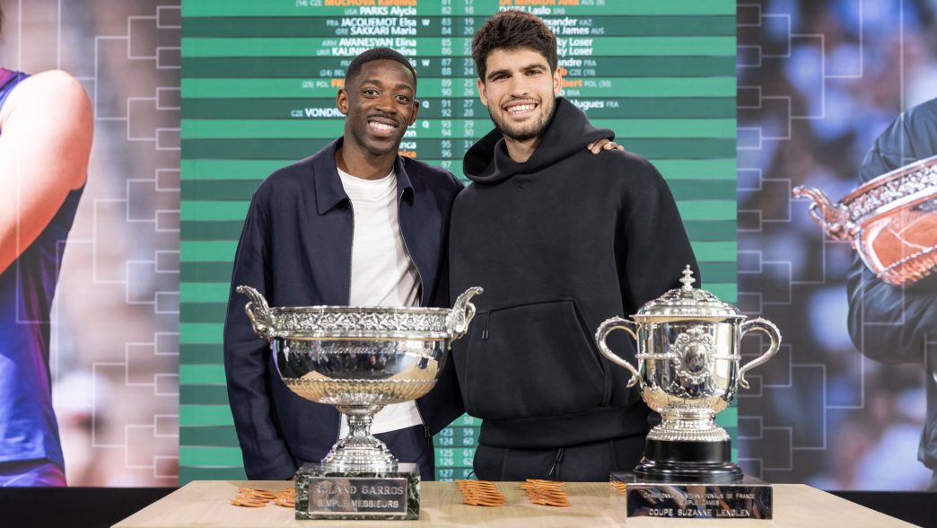 Ousmane Dembele, Carlos Alcaraz, Tirage au Sort, Roland-Garros 2025, Photo : Jean-Charles Caslot / FFT