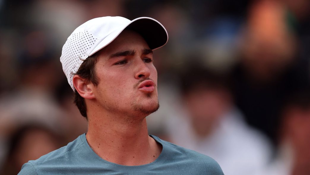 João Fonseca s'est imposé face à Gabriel Diallo au premier tour du Masters 1000 de Monte-Carlo. (Julian Finney/Getty Images)
