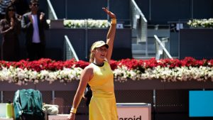 Mirra Andreeva défiera Hailey Baptiste ce jeudi au WTA 1000 de Madrid. (Getty Images)