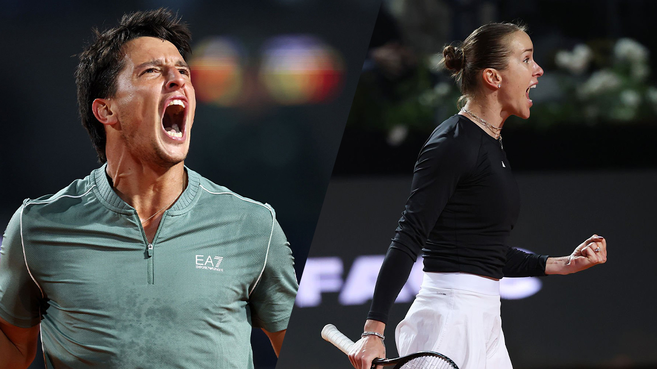 Luciano Darderi et Elina Svitolina se sont qualifiés pour les demi-finales à Rome (Getty Images)