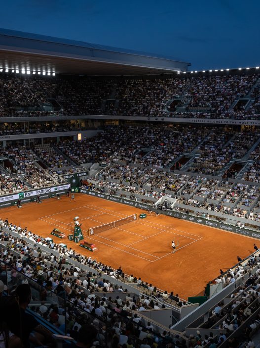 Damir Dzumhur, Carlos Alcaraz, Roland-Garros 2025, Simple Messieurs, 3eme Tour, Photo : Emilie Hautier / FFT