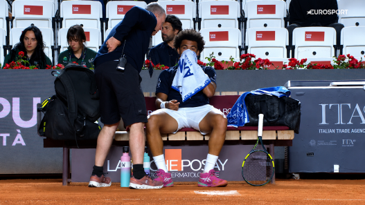 Arthur Fils a abandonné ce samedi au deuxième tour du Masters 1000 de Rome. (Getty Images)