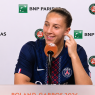 Diane Parry en conférence de presse après sa victoire au deuxième tour. (Getty Images)