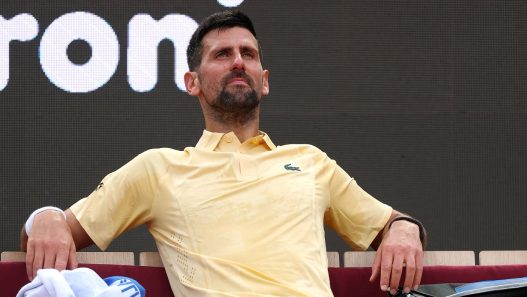 Novak Djokovic a été battu d'entrée au Masters 1000 de Rome 2026 (Julian Finney/Getty Images)
