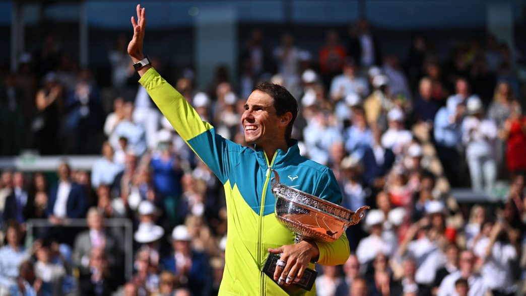 Rafael Nadal lors de son 14e et dernier titre à Roland-Garros en 2022 (Getty Images)