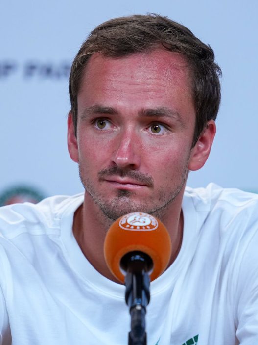 Daniil Medvedev en conférence de presse à Roland-Garros (Franco Arland/Getty Images)