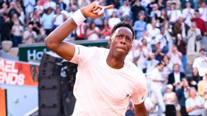 Gaël Monfils lors de sa soirée spéciale à Roland-Garros (Ewen Gavet/Icon Sport via Getty Images)