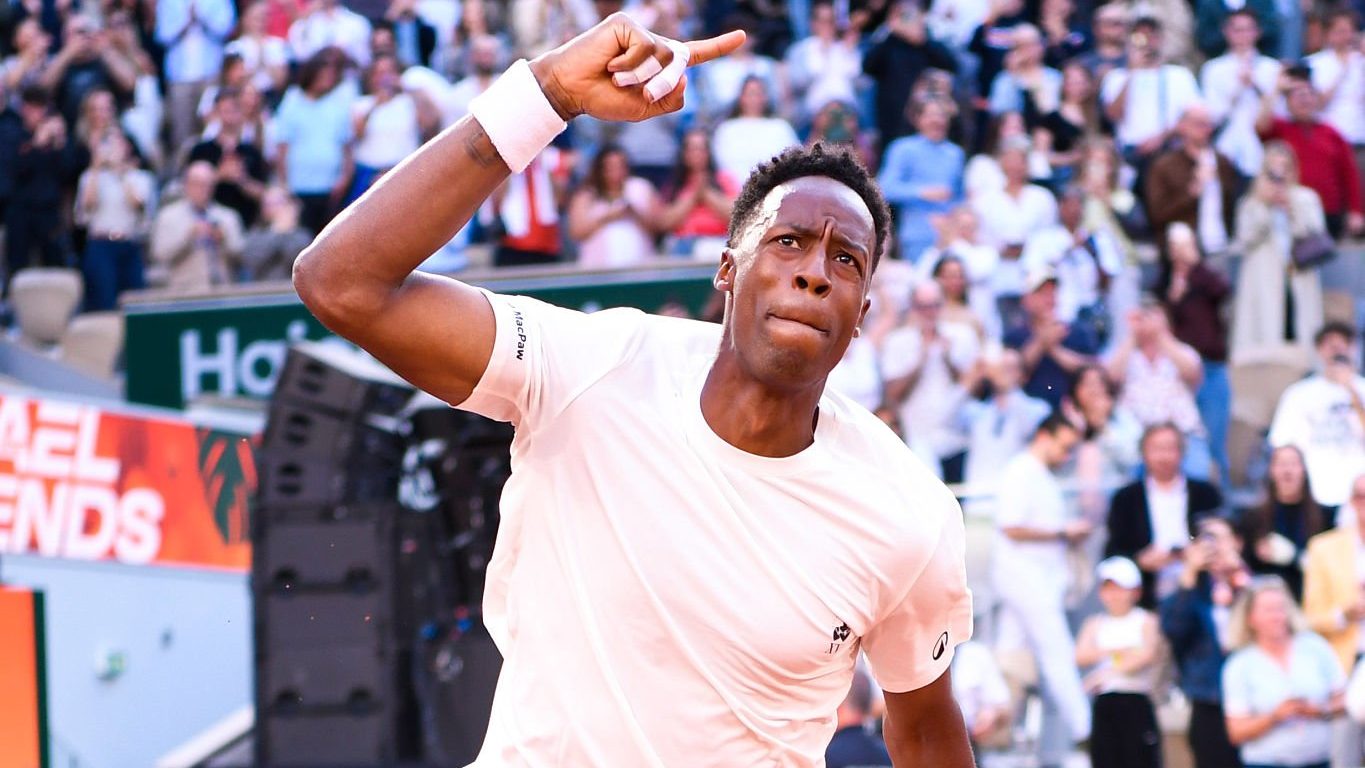 Gaël Monfils lors de sa soirée spéciale à Roland-Garros (Ewen Gavet/Icon Sport via Getty Images)