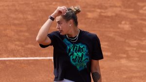 Aryna Sabalenka à l'entraînement au WTA 1000 de Rome (Emmanuele Ciancaglini/Ciancaphoto Studio/Getty Images)