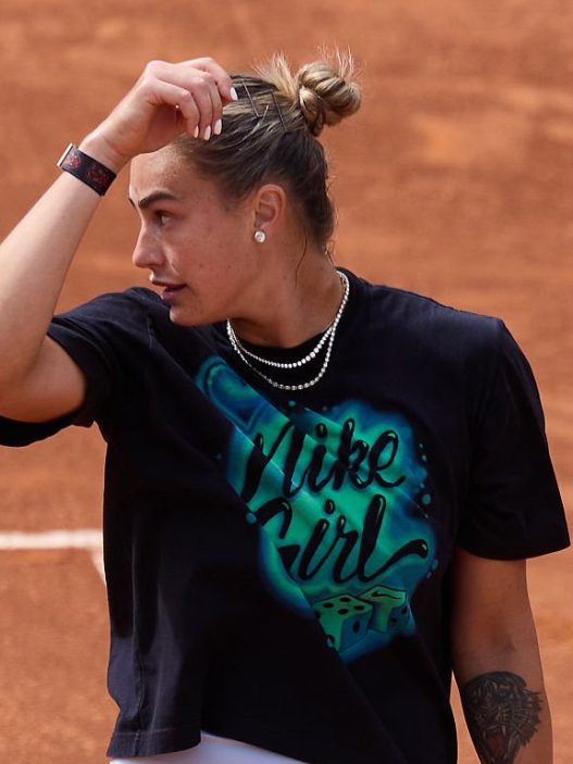Aryna Sabalenka à l'entraînement au WTA 1000 de Rome (Emmanuele Ciancaglini/Ciancaphoto Studio/Getty Images)