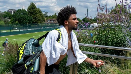 Arthur Fils lors de son entraînement à Wimbledon 2026 (ITF)