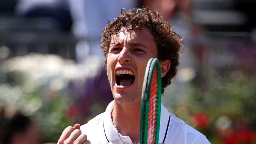 Ugo Humbert lors du tournoi ATP 500 du Queen's (Clive Brunskill/Getty Images)