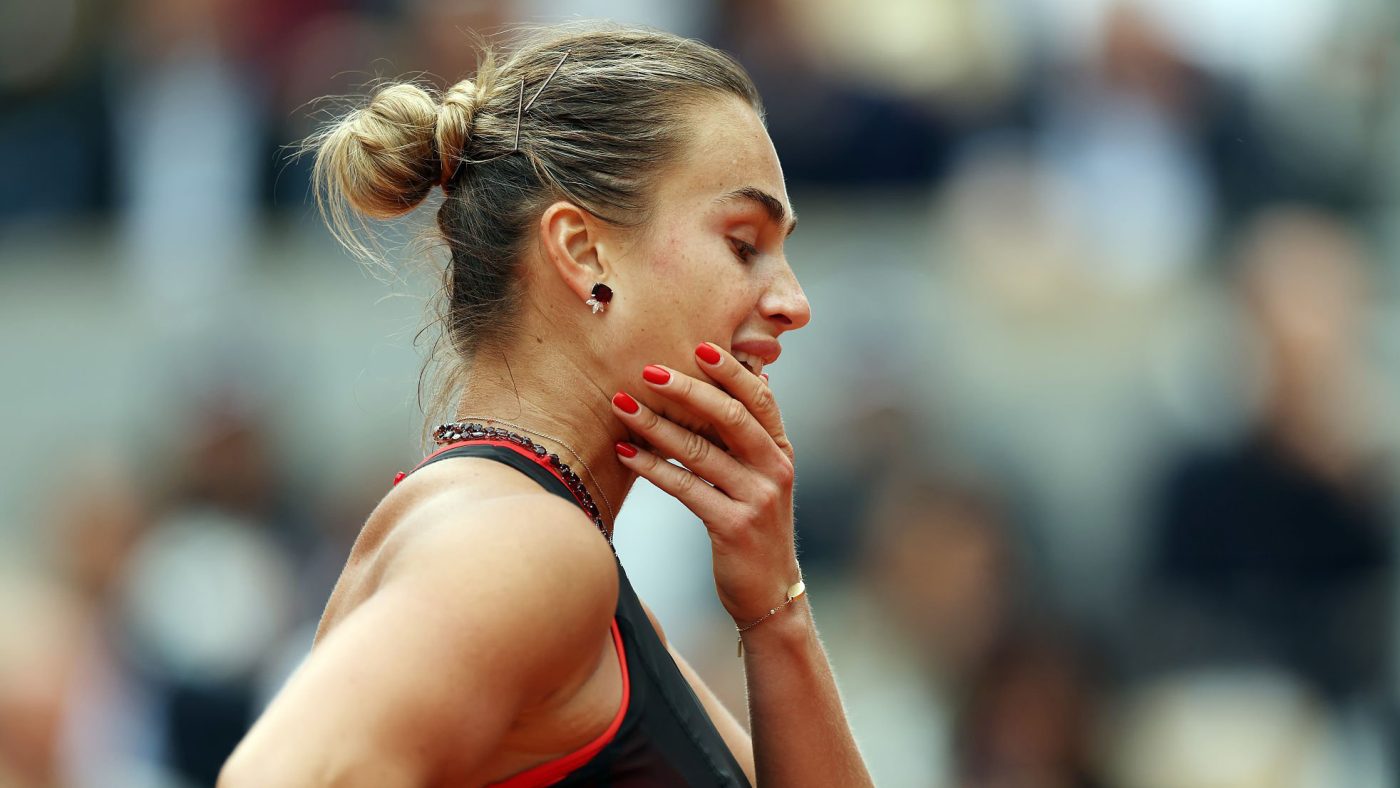 Aryna Sabalenka s'est inclinée en quarts de finale de Roland-Garros (Ian MacNicol/Getty Images)