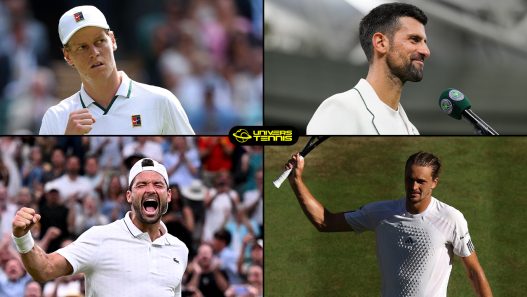 Jannik Sinner, Novak Djokovic, Grigor Dimitrov et Alexander Zverev composent le plateau des huitièmes de finale de Wimbledon 2026 (Getty Images)