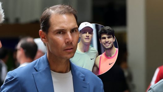 Rafael Nadal s'exprime sur la domination actuelle de Carlos Alcaraz et Jannik Sinner lors d'un entretien accordé à CNBC. (Getty Images)