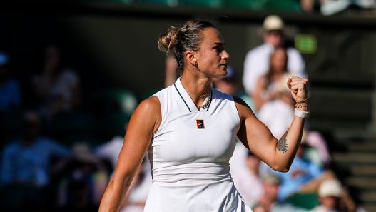 Aryna Sabalenka lors de son troisième tour à Wimbledon (Shi Tang/Getty Images)