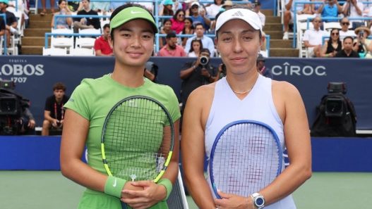 Jessica Pegula mène face à Alexandra Eala en finale du tournoi de Washington. (Getty Images)