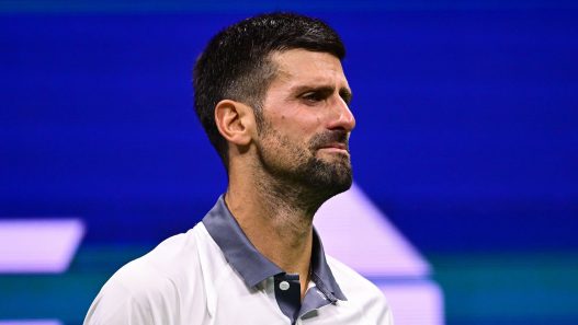 Novak Djokovic est apparu en larmes lors de son premier tour à l'US Open (Mike Lawrence/USTA via Getty Images)