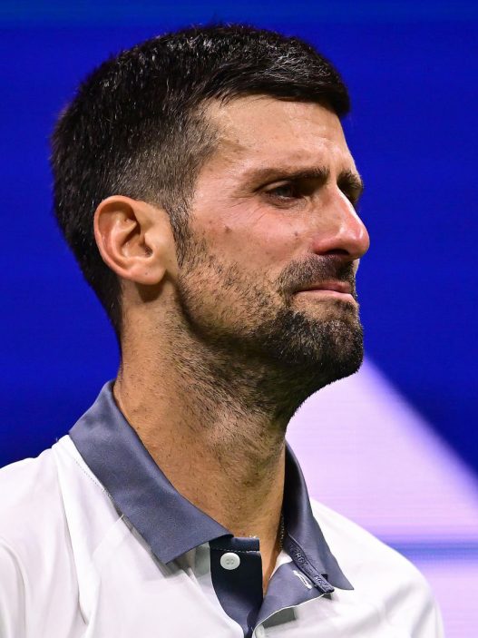 Novak Djokovic est apparu en larmes lors de son premier tour à l'US Open (Mike Lawrence/USTA via Getty Images)